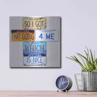 Luxe Metal Art 'Murray Going 4 Me' by Gregory Constantine, Metal Wall Art,12x12
