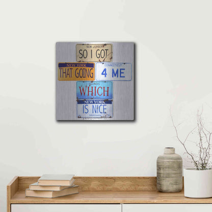 Luxe Metal Art 'Murray Going 4 Me' by Gregory Constantine, Metal Wall Art,12x12