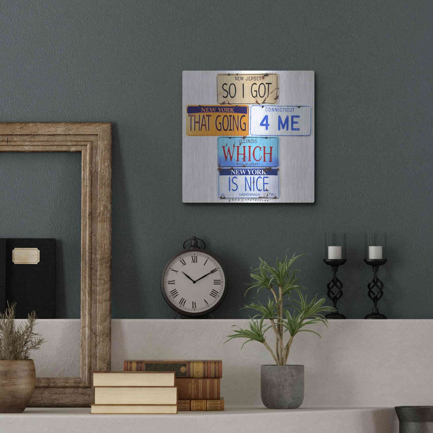 Luxe Metal Art 'Murray Going 4 Me' by Gregory Constantine, Metal Wall Art,12x12
