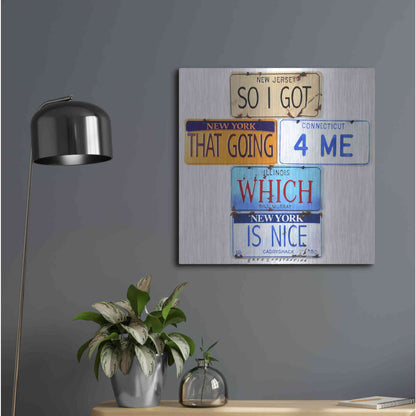 Luxe Metal Art 'Murray Going 4 Me' by Gregory Constantine, Metal Wall Art,24x24