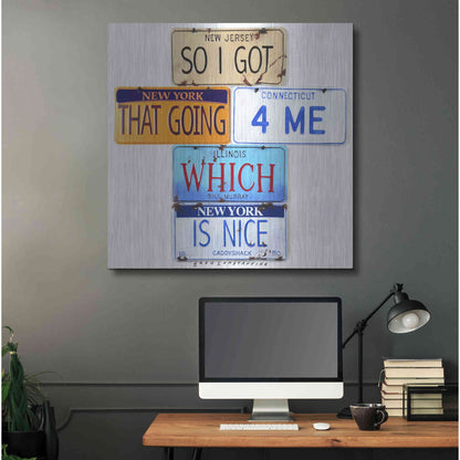 Luxe Metal Art 'Murray Going 4 Me' by Gregory Constantine, Metal Wall Art,36x36