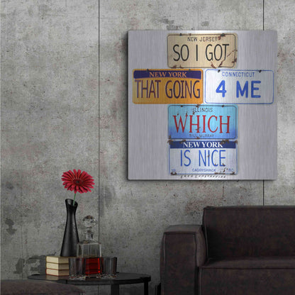 Luxe Metal Art 'Murray Going 4 Me' by Gregory Constantine, Metal Wall Art,36x36