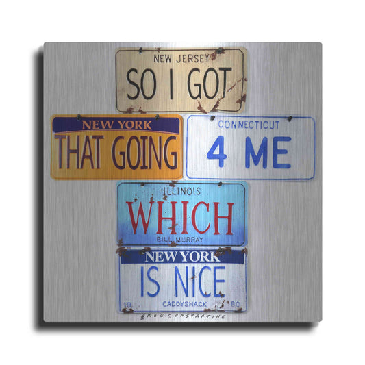 Luxe Metal Art 'Murray Going 4 Me' by Gregory Constantine, Metal Wall Art