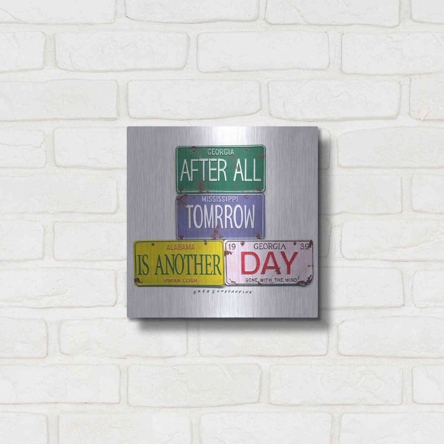 Luxe Metal Art 'Leigh Tomorrow' by Gregory Constantine, Metal Wall Art,12x12