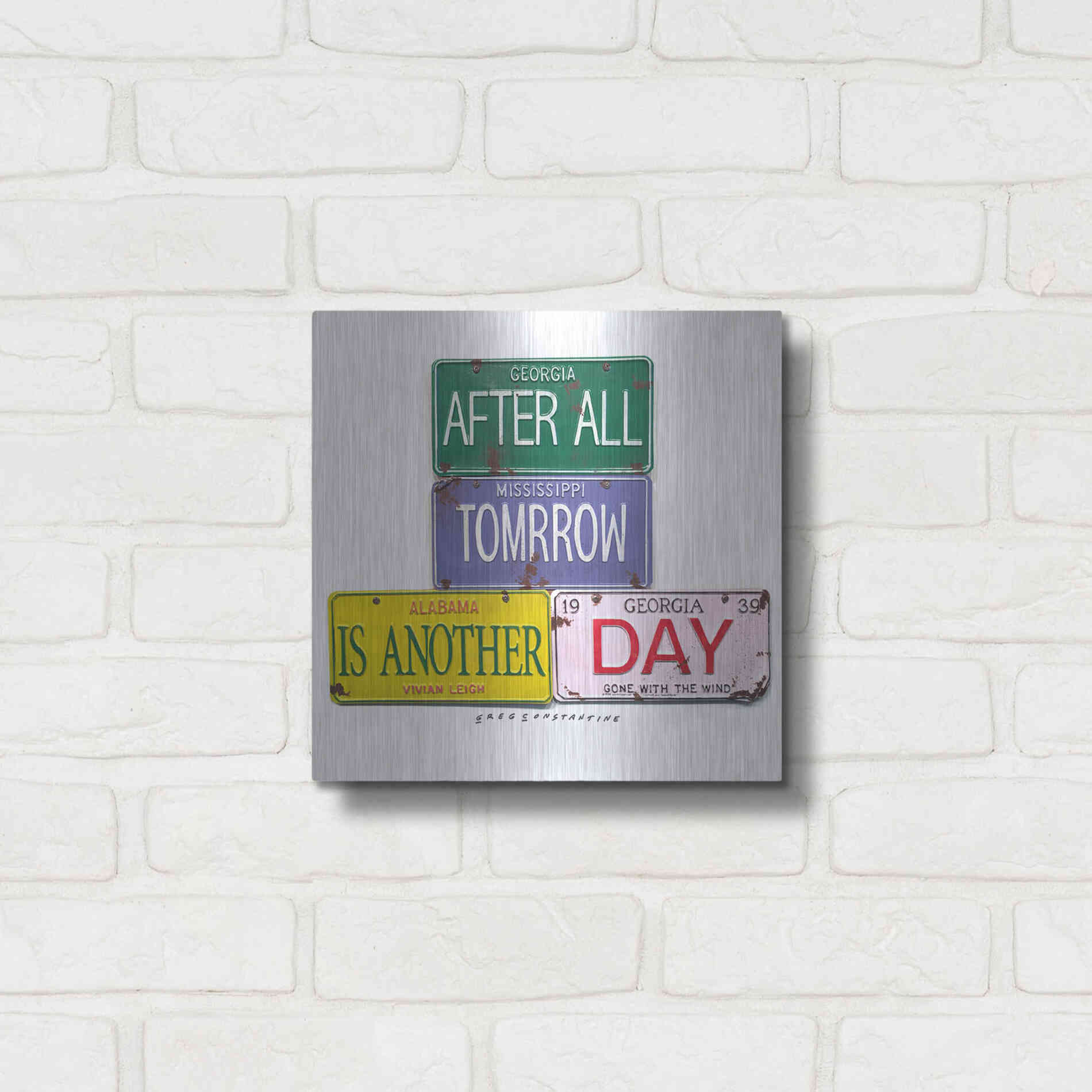 Luxe Metal Art 'Leigh Tomorrow' by Gregory Constantine, Metal Wall Art,12x12