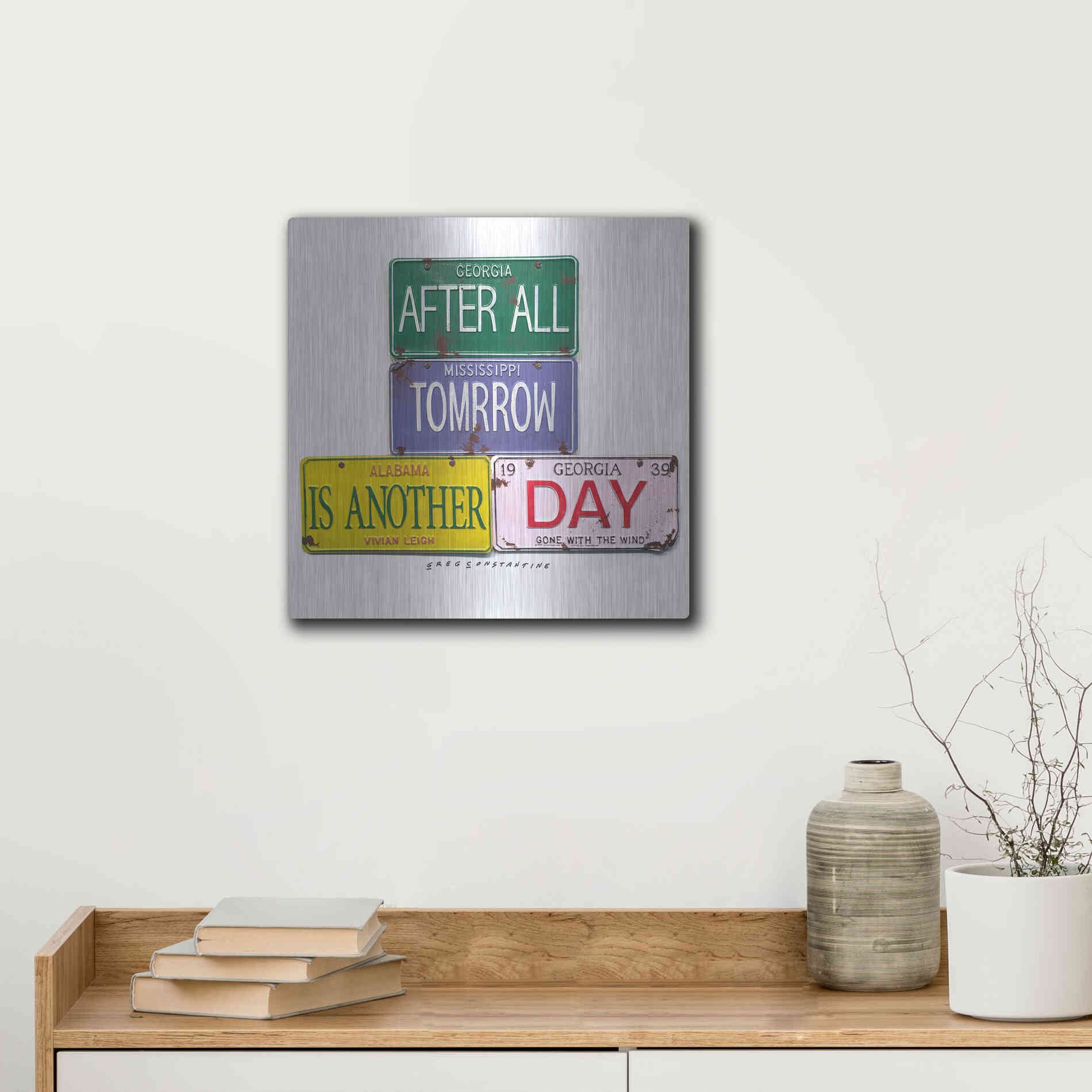 Luxe Metal Art 'Leigh Tomorrow' by Gregory Constantine, Metal Wall Art,12x12