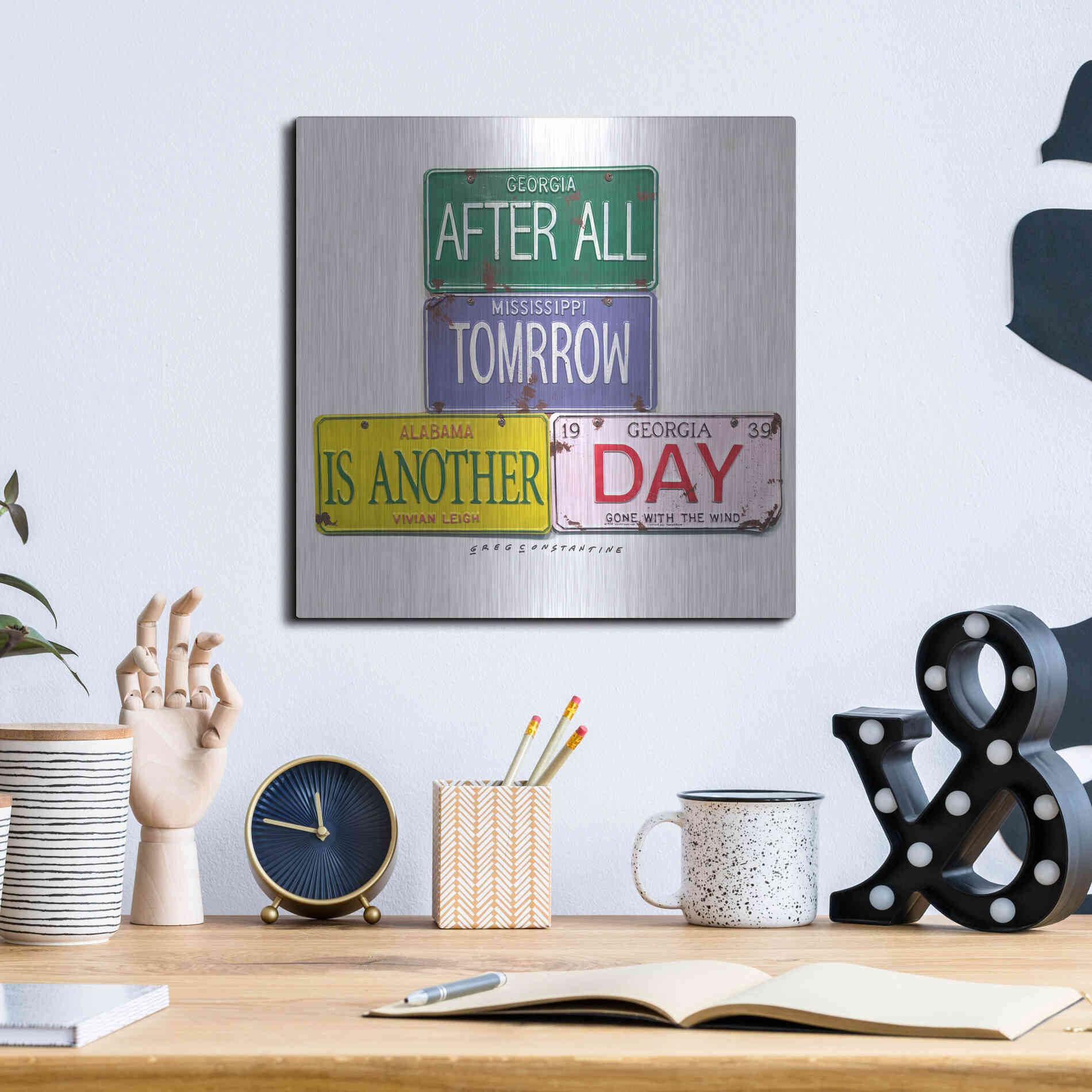 Luxe Metal Art 'Leigh Tomorrow' by Gregory Constantine, Metal Wall Art,12x12