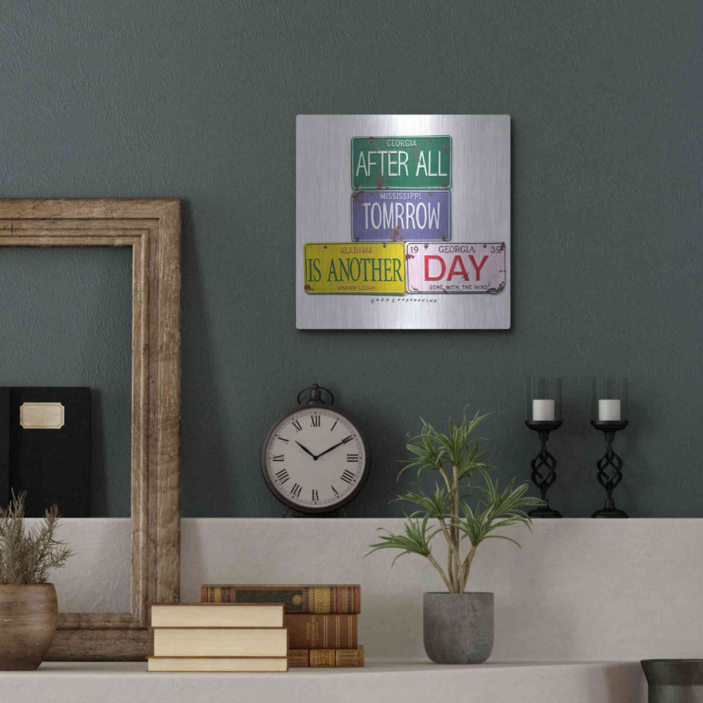 Luxe Metal Art 'Leigh Tomorrow' by Gregory Constantine, Metal Wall Art,12x12