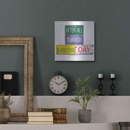 Luxe Metal Art 'Leigh Tomorrow' by Gregory Constantine, Metal Wall Art,12x12