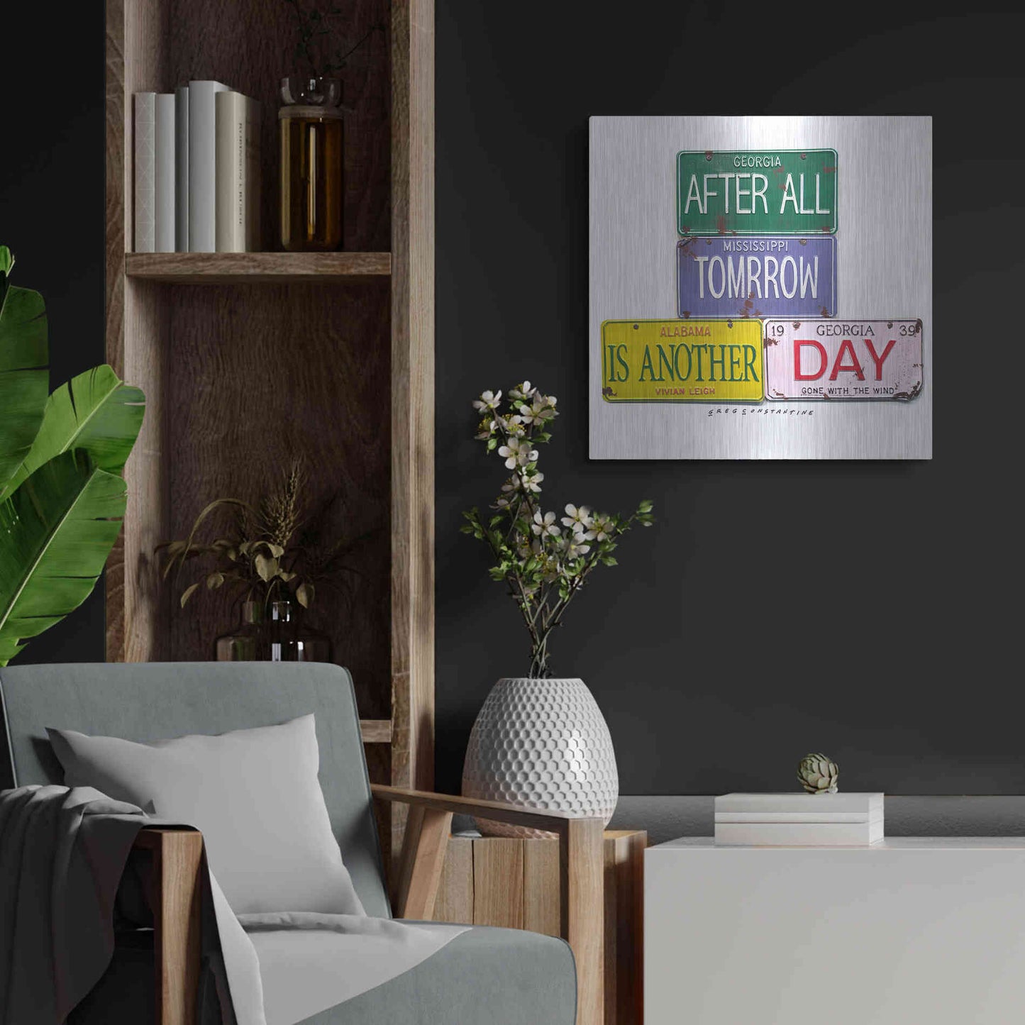 Luxe Metal Art 'Leigh Tomorrow' by Gregory Constantine, Metal Wall Art,24x24
