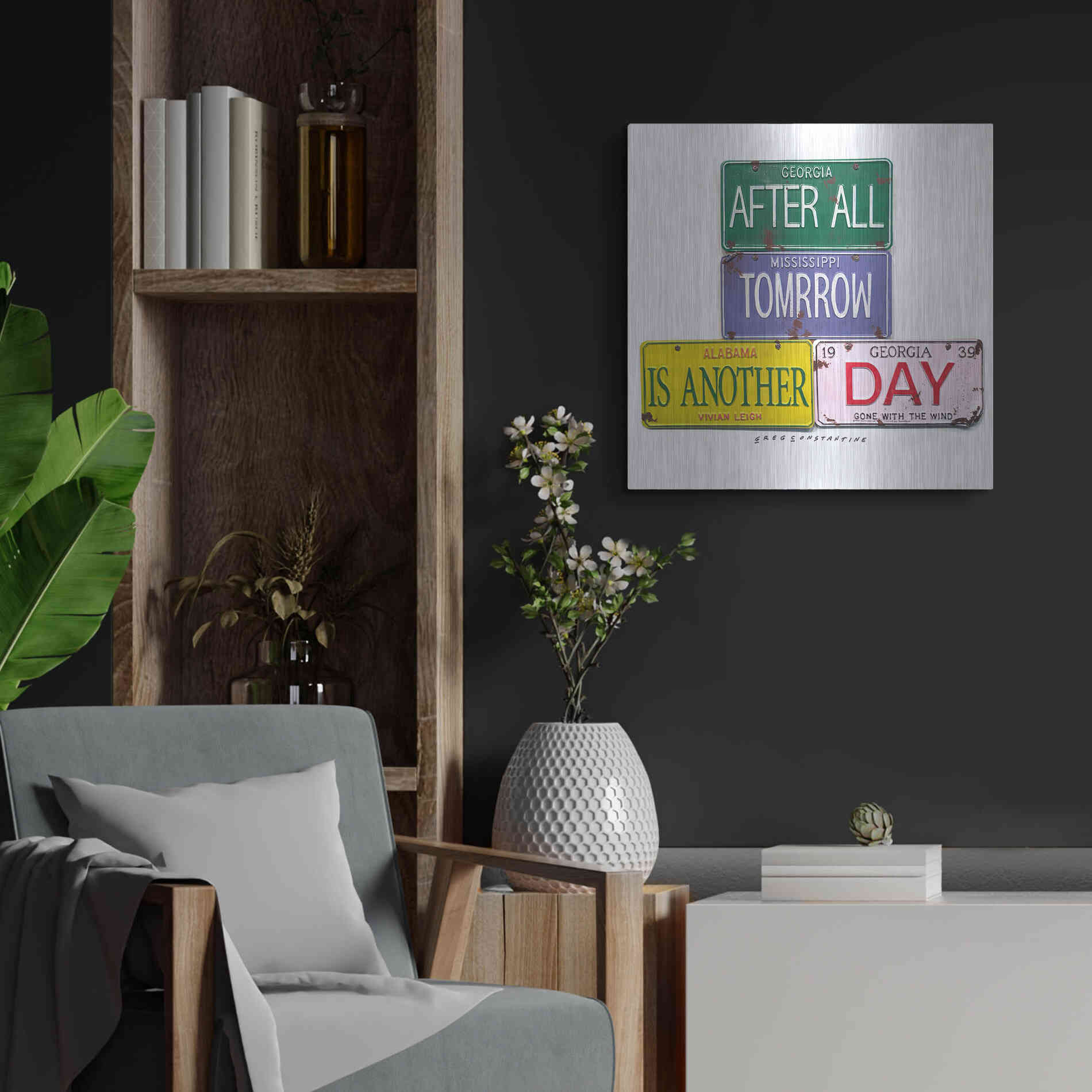 Luxe Metal Art 'Leigh Tomorrow' by Gregory Constantine, Metal Wall Art,24x24
