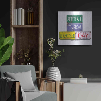 Luxe Metal Art 'Leigh Tomorrow' by Gregory Constantine, Metal Wall Art,24x24