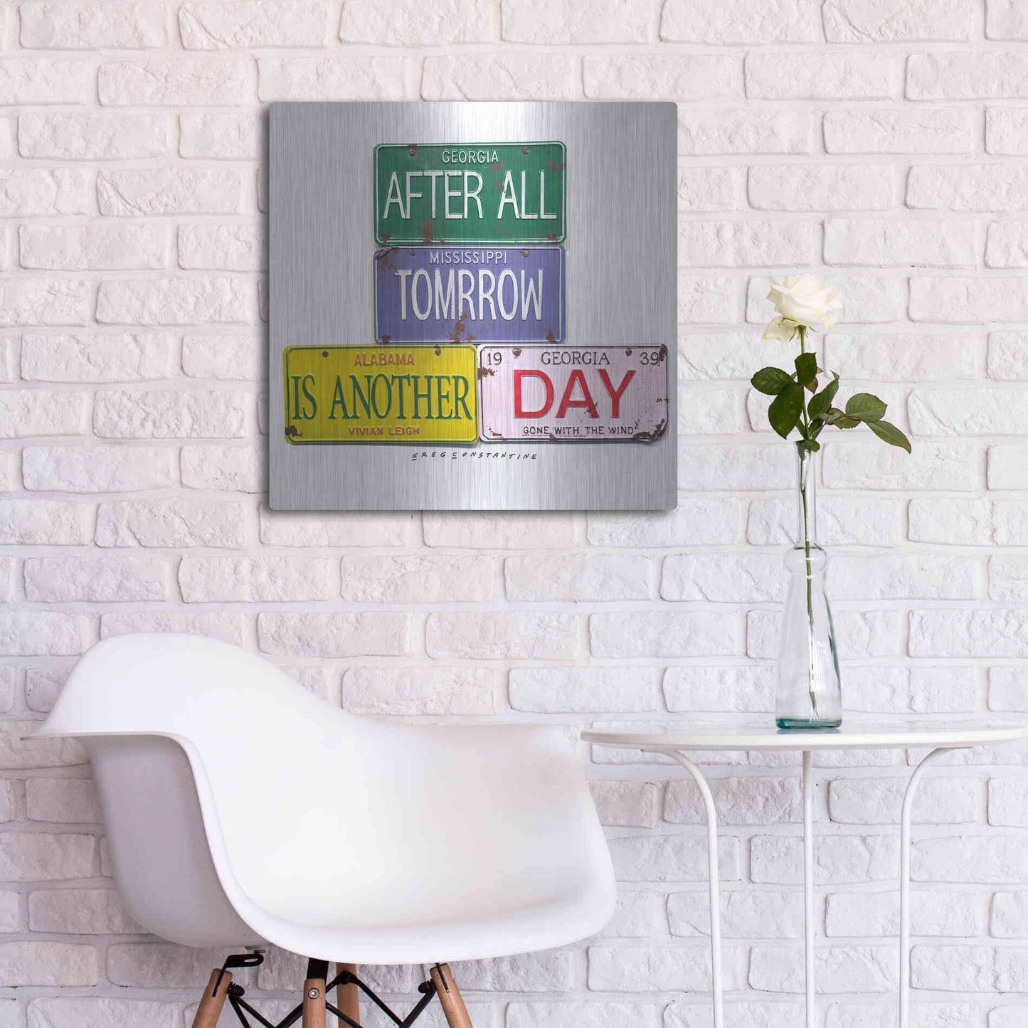 Luxe Metal Art 'Leigh Tomorrow' by Gregory Constantine, Metal Wall Art,24x24