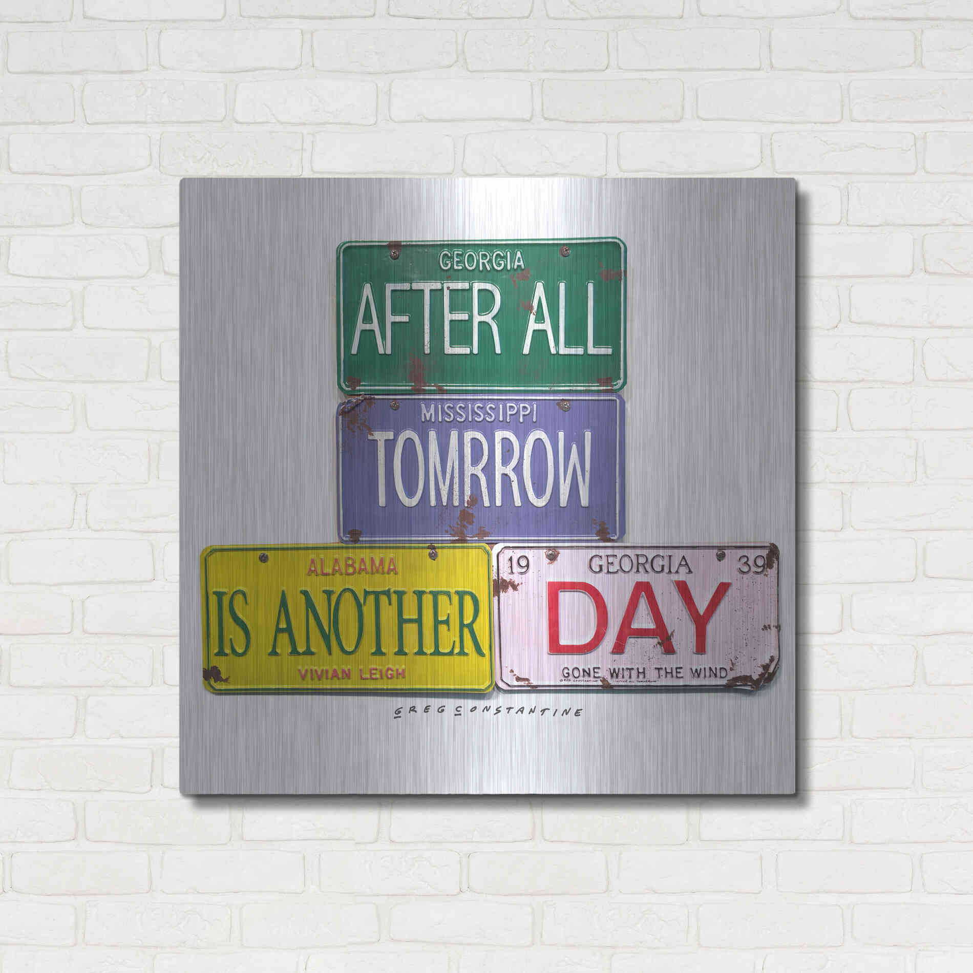 Luxe Metal Art 'Leigh Tomorrow' by Gregory Constantine, Metal Wall Art,36x36