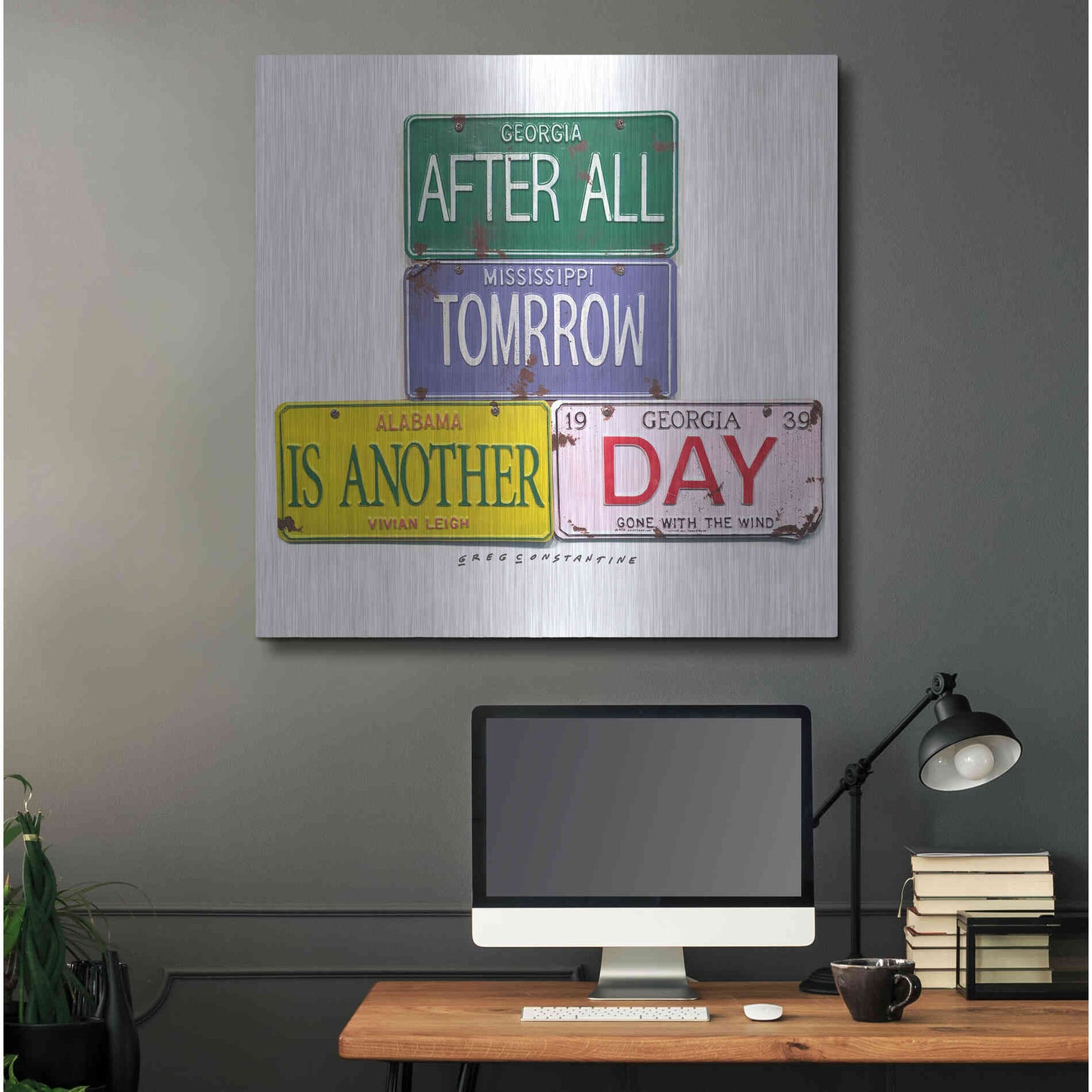 Luxe Metal Art 'Leigh Tomorrow' by Gregory Constantine, Metal Wall Art,36x36