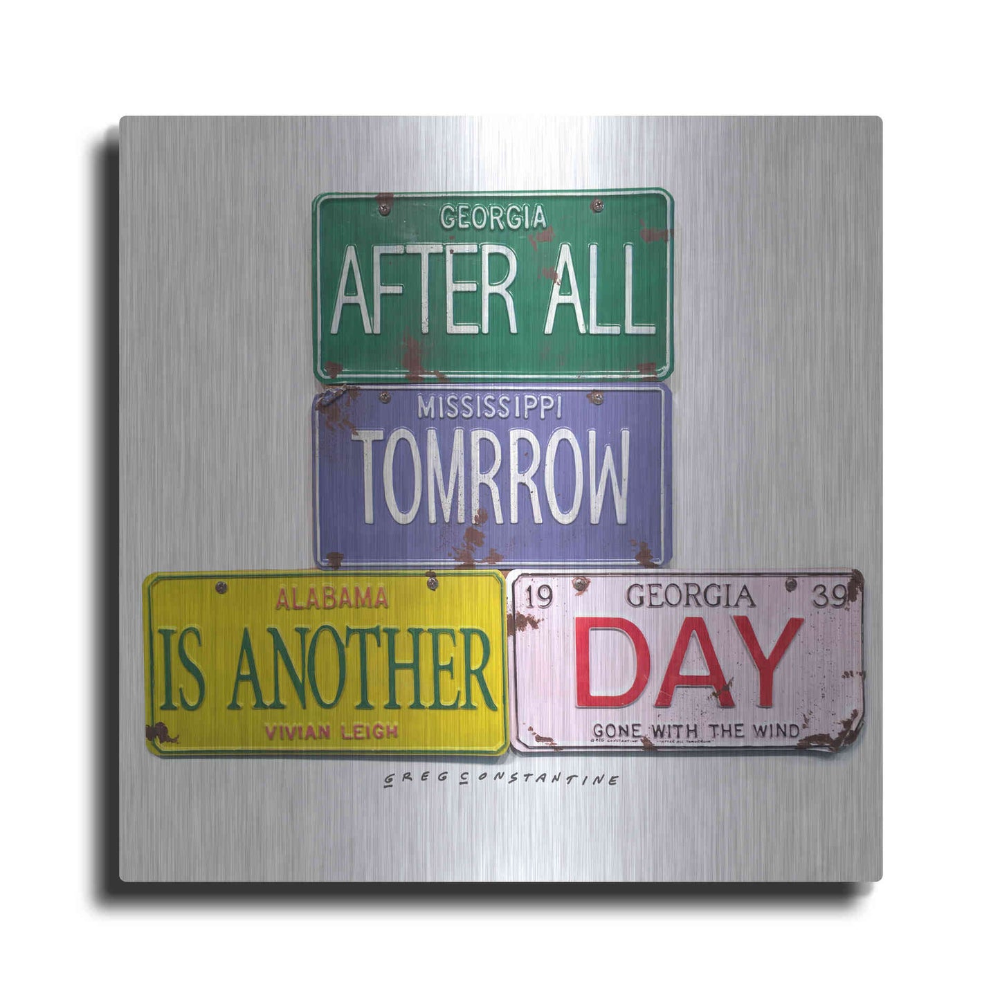Luxe Metal Art 'Leigh Tomorrow' by Gregory Constantine, Metal Wall Art