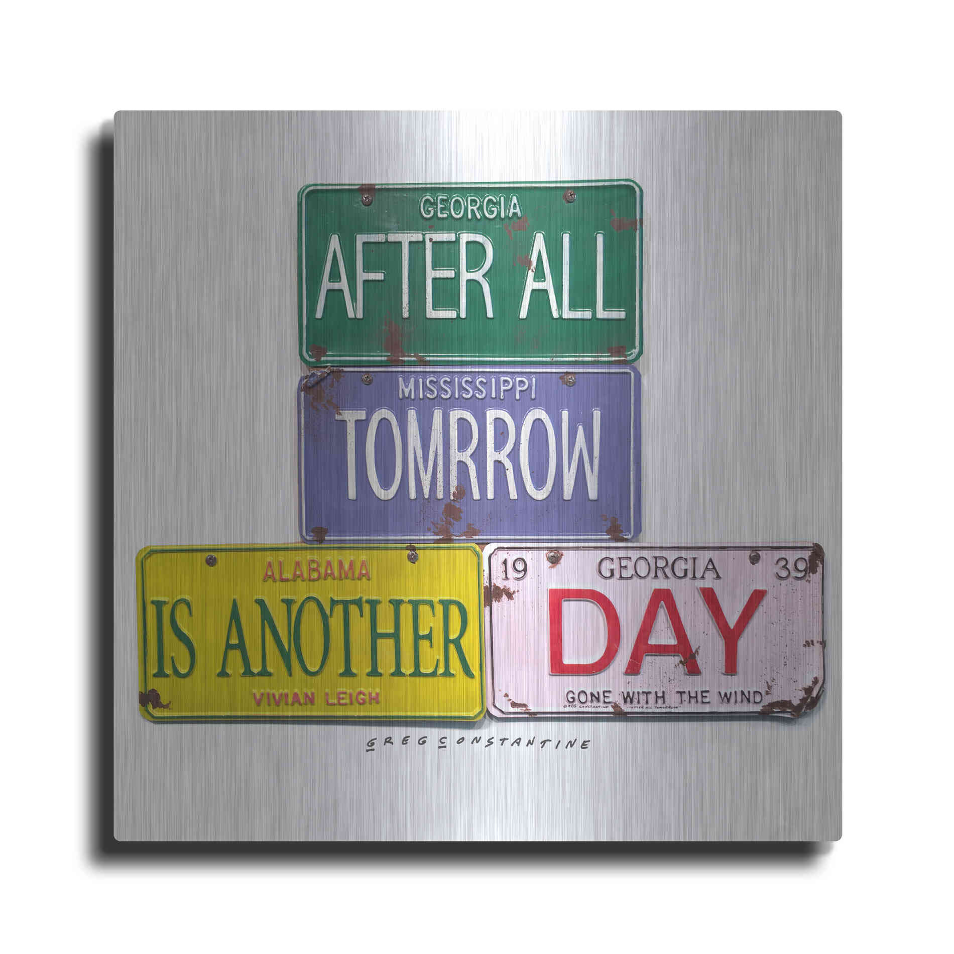Luxe Metal Art 'Leigh Tomorrow' by Gregory Constantine, Metal Wall Art