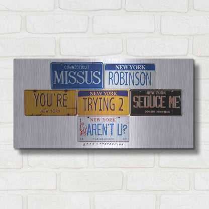 Luxe Metal Art 'Hoffman Missus Robinson' by Gregory Constantine, Metal Wall Art,24x12