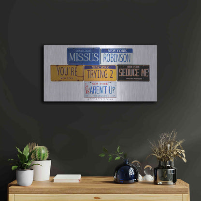 Luxe Metal Art 'Hoffman Missus Robinson' by Gregory Constantine, Metal Wall Art,24x12