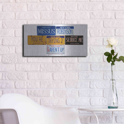 Luxe Metal Art 'Hoffman Missus Robinson' by Gregory Constantine, Metal Wall Art,24x12