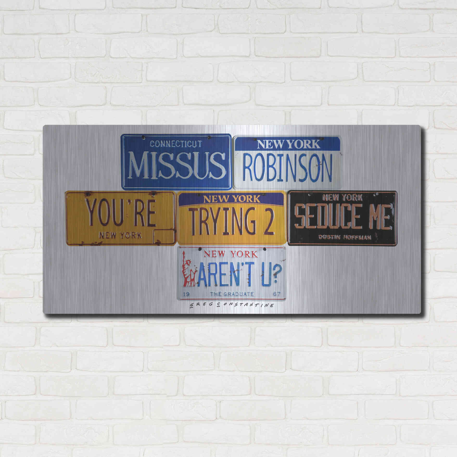 Luxe Metal Art 'Hoffman Missus Robinson' by Gregory Constantine, Metal Wall Art,48x24