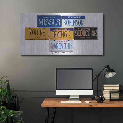 Luxe Metal Art 'Hoffman Missus Robinson' by Gregory Constantine, Metal Wall Art,48x24