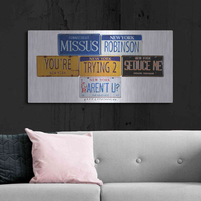 Luxe Metal Art 'Hoffman Missus Robinson' by Gregory Constantine, Metal Wall Art,48x24