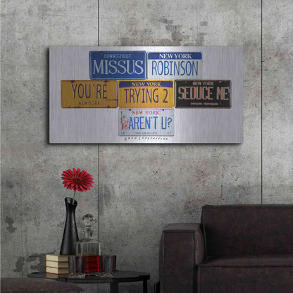 Luxe Metal Art 'Hoffman Missus Robinson' by Gregory Constantine, Metal Wall Art,48x24