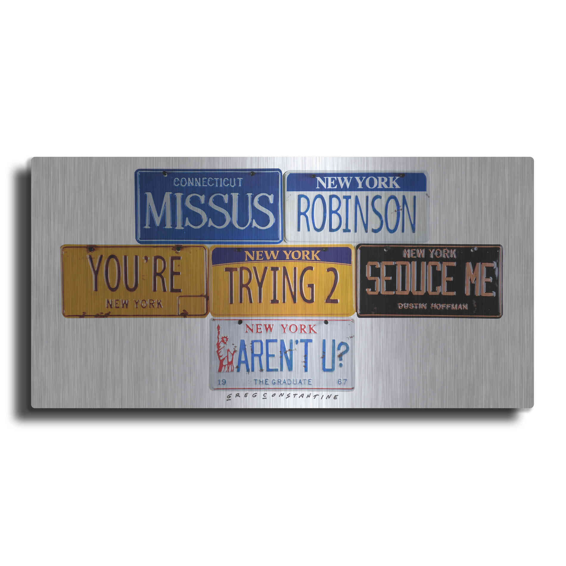 Luxe Metal Art 'Hoffman Missus Robinson' by Gregory Constantine, Metal Wall Art