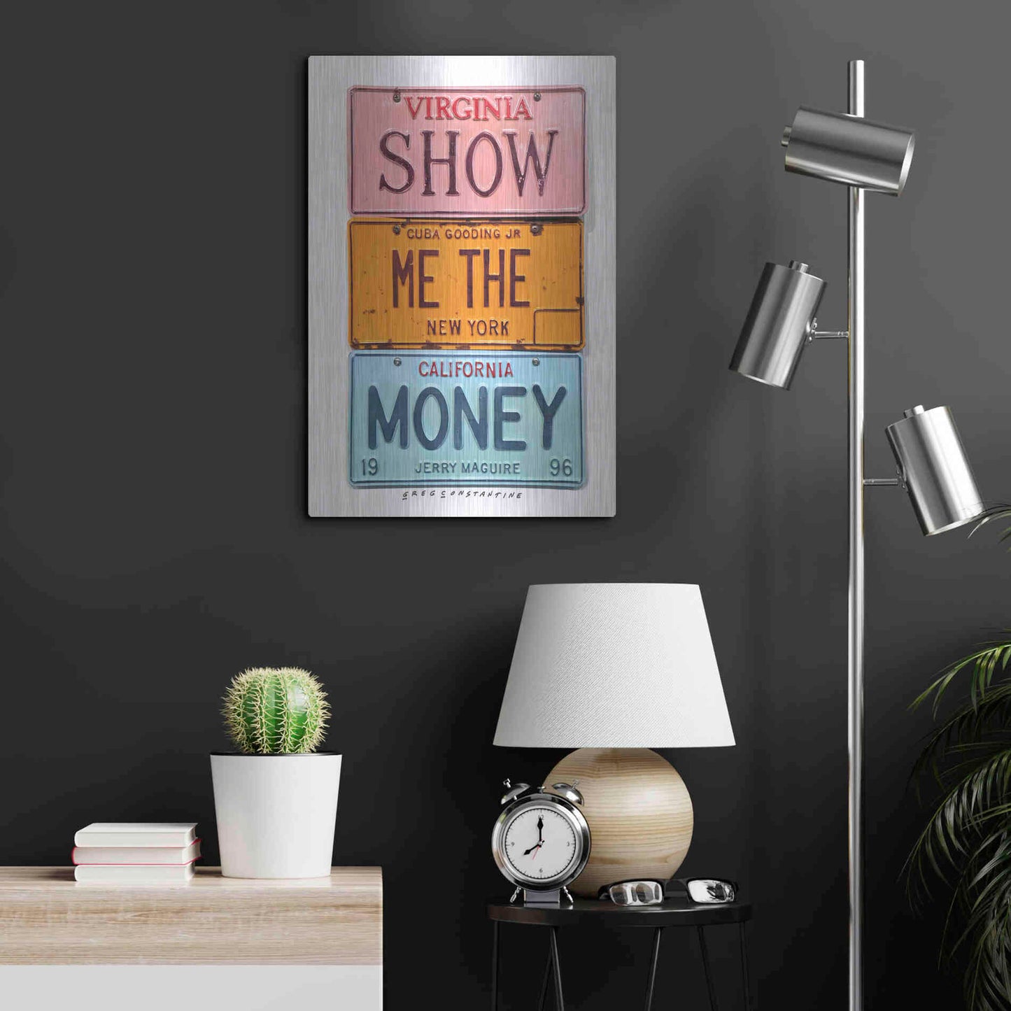 Luxe Metal Art 'Gooding Jr Money' by Gregory Constantine, Metal Wall Art,16x24