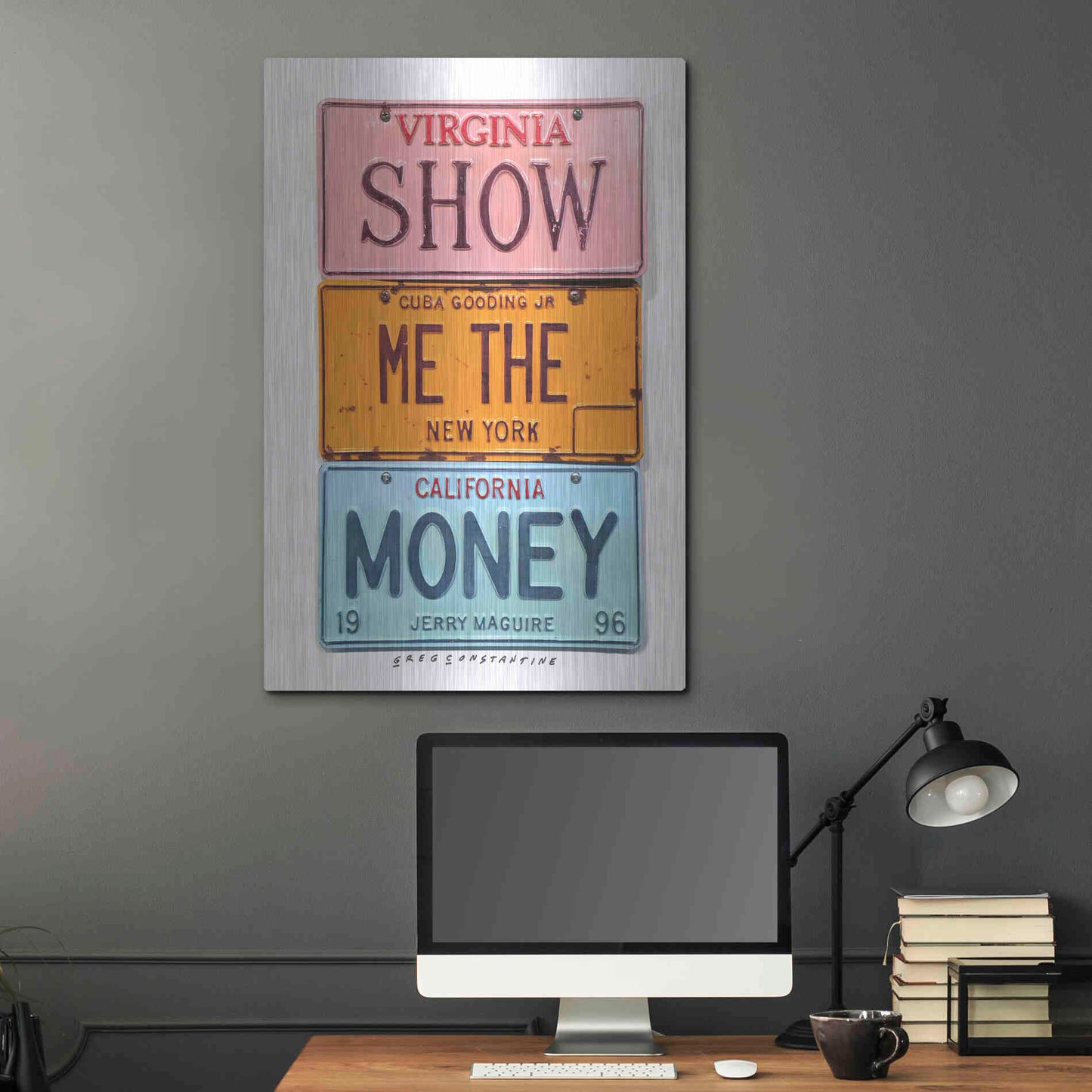 Luxe Metal Art 'Gooding Jr Money' by Gregory Constantine, Metal Wall Art,24x36
