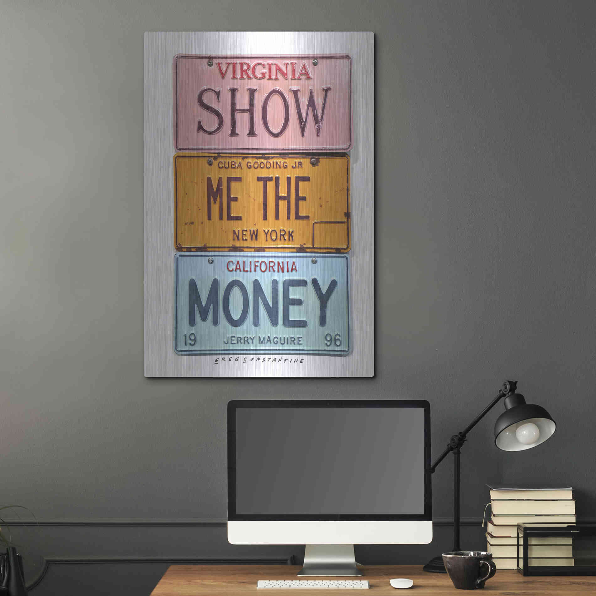 Luxe Metal Art 'Gooding Jr Money' by Gregory Constantine, Metal Wall Art,24x36