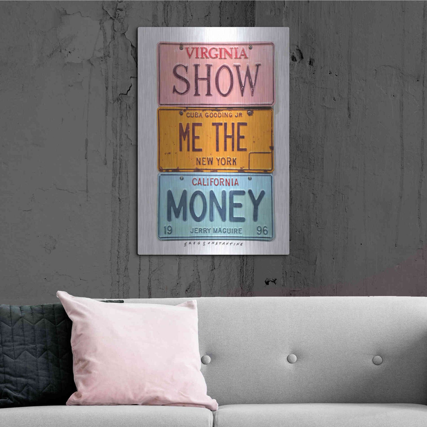 Luxe Metal Art 'Gooding Jr Money' by Gregory Constantine, Metal Wall Art,24x36