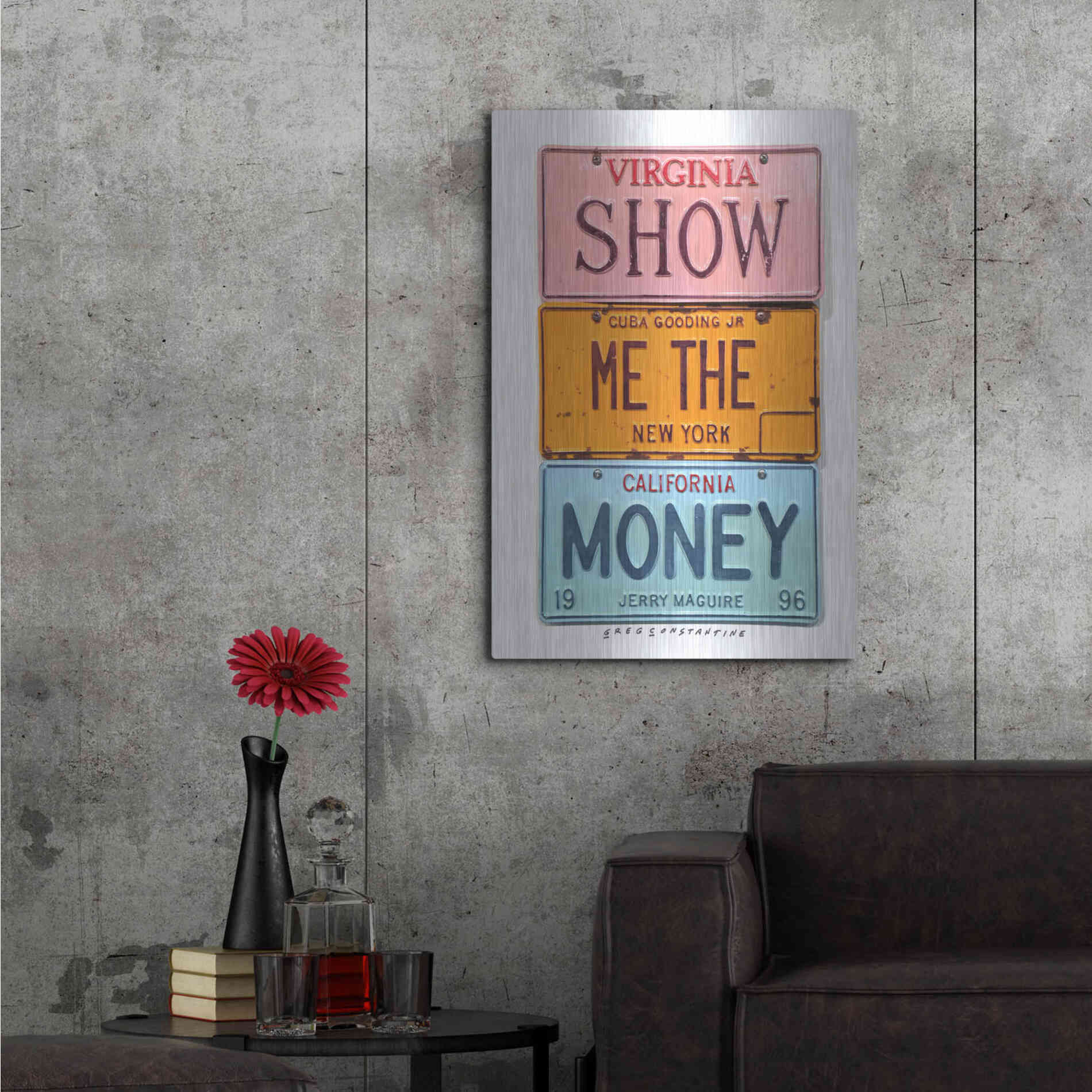 Luxe Metal Art 'Gooding Jr Money' by Gregory Constantine, Metal Wall Art,24x36