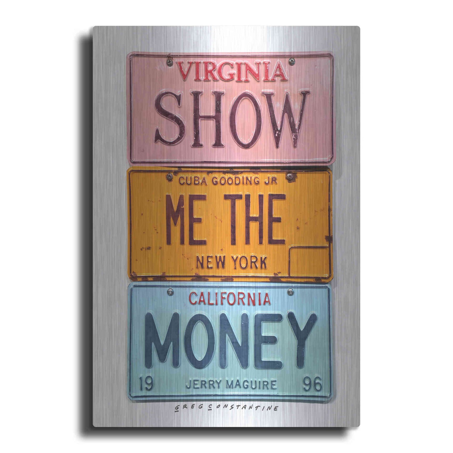 Luxe Metal Art 'Gooding Jr Money' by Gregory Constantine, Metal Wall Art