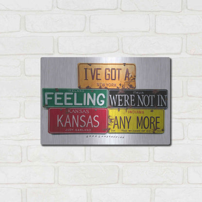 Luxe Metal Art 'Garland Not In Kansas' by Gregory Constantine, Metal Wall Art,16x12