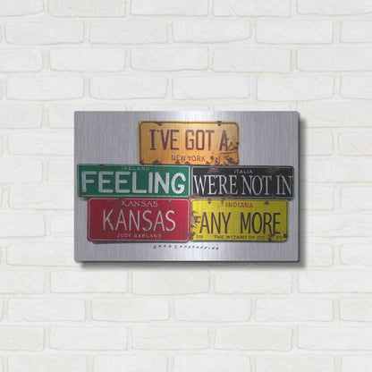 Luxe Metal Art 'Garland Not In Kansas' by Gregory Constantine, Metal Wall Art,24x16