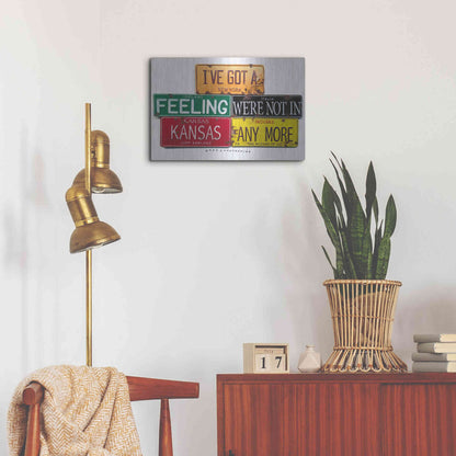 Luxe Metal Art 'Garland Not In Kansas' by Gregory Constantine, Metal Wall Art,24x16
