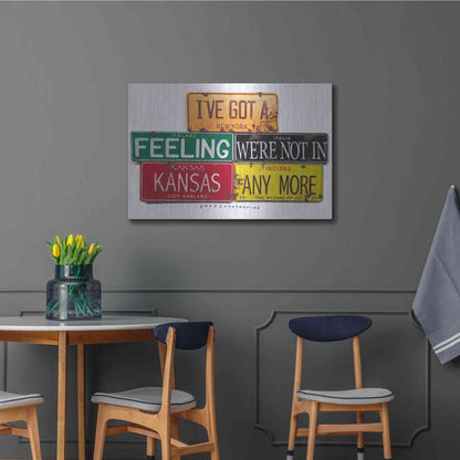Luxe Metal Art 'Garland Not In Kansas' by Gregory Constantine, Metal Wall Art,36x24