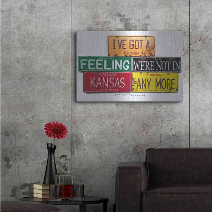 Luxe Metal Art 'Garland Not In Kansas' by Gregory Constantine, Metal Wall Art,36x24