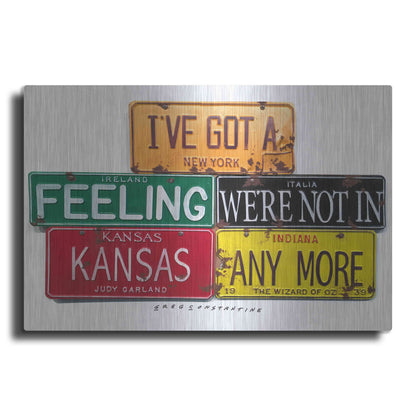 Luxe Metal Art 'Garland Not In Kansas' by Gregory Constantine, Metal Wall Art