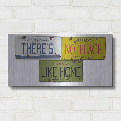 Luxe Metal Art 'Garland Like Home' by Gregory Constantine, Metal Wall Art,24x12