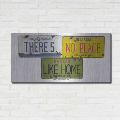 Luxe Metal Art 'Garland Like Home' by Gregory Constantine, Metal Wall Art,48x24