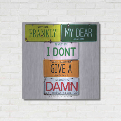 Luxe Metal Art 'Gable Frankly My Dear' by Gregory Constantine, Metal Wall Art,36x36