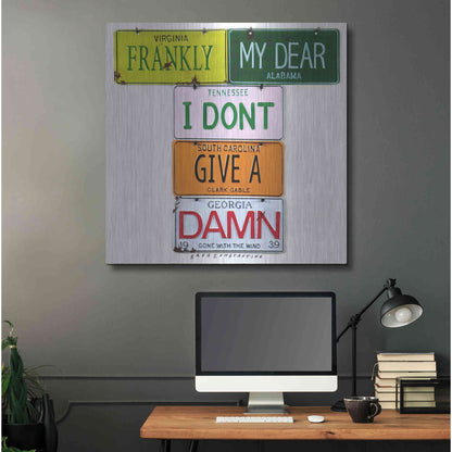 Luxe Metal Art 'Gable Frankly My Dear' by Gregory Constantine, Metal Wall Art,36x36