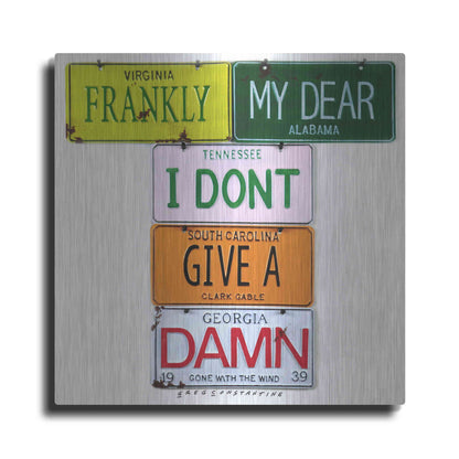Luxe Metal Art 'Gable Frankly My Dear' by Gregory Constantine, Metal Wall Art