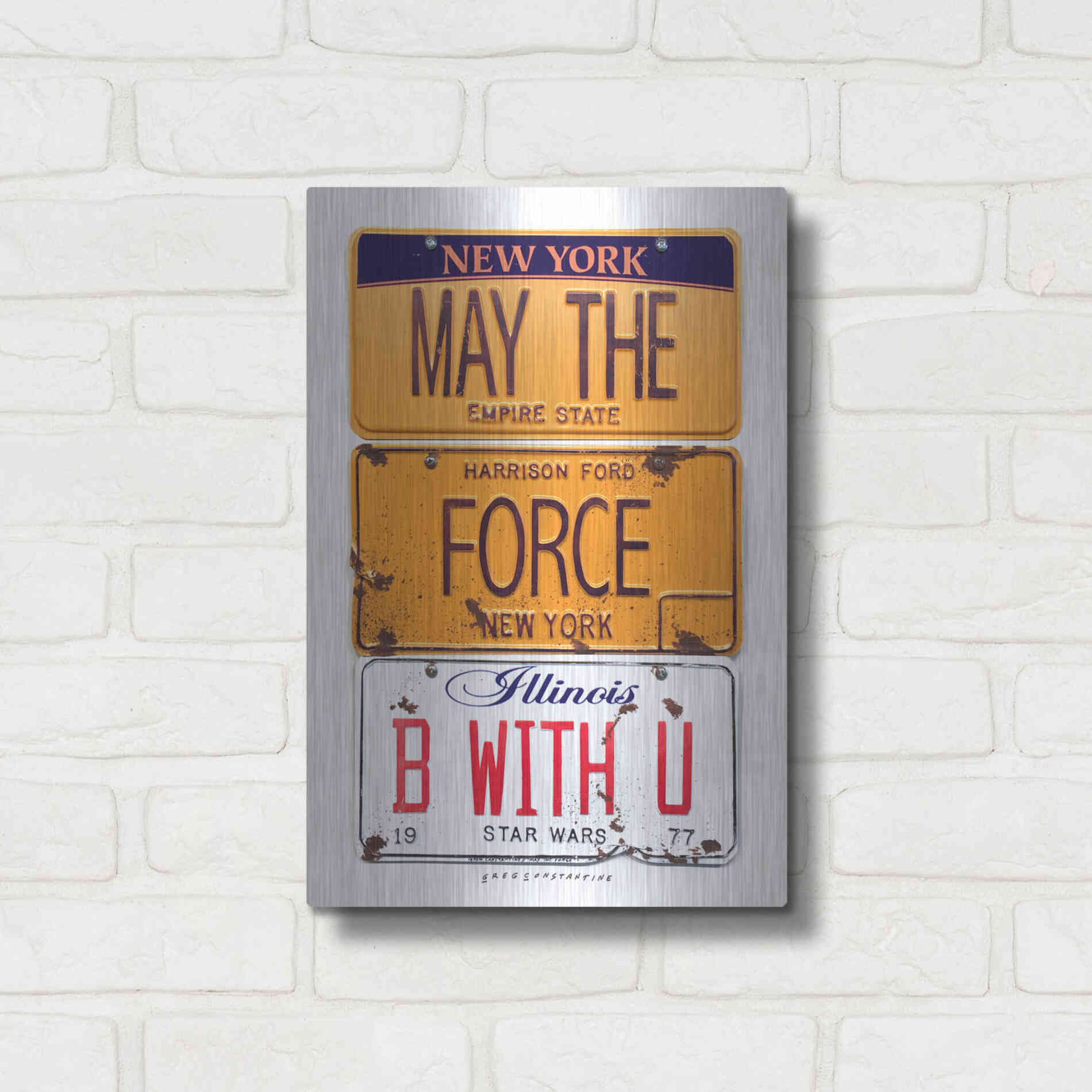 Luxe Metal Art 'Ford May The Force' by Gregory Constantine, Metal Wall Art,12x16