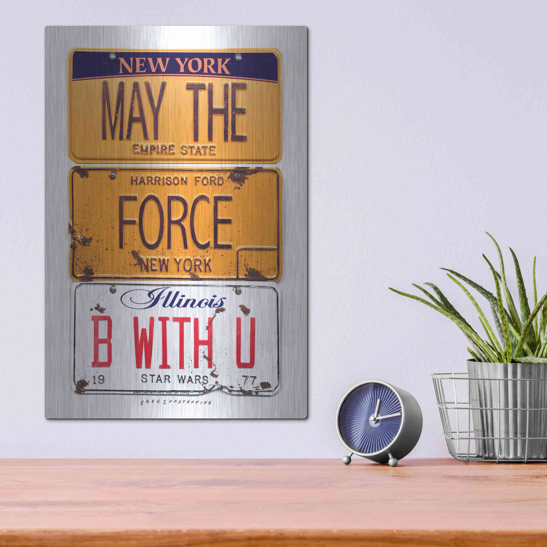 Luxe Metal Art 'Ford May The Force' by Gregory Constantine, Metal Wall Art,12x16