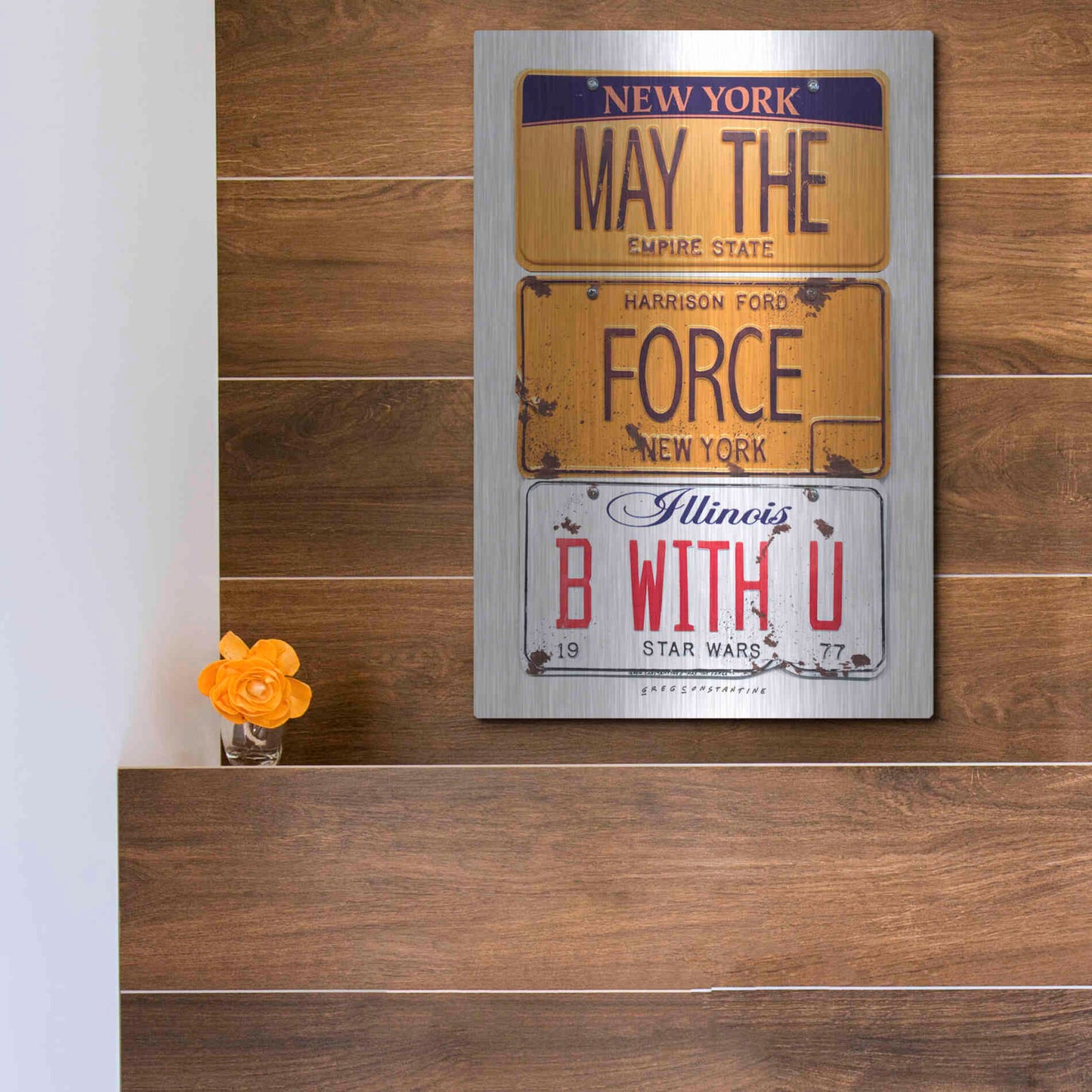 Luxe Metal Art 'Ford May The Force' by Gregory Constantine, Metal Wall Art,12x16