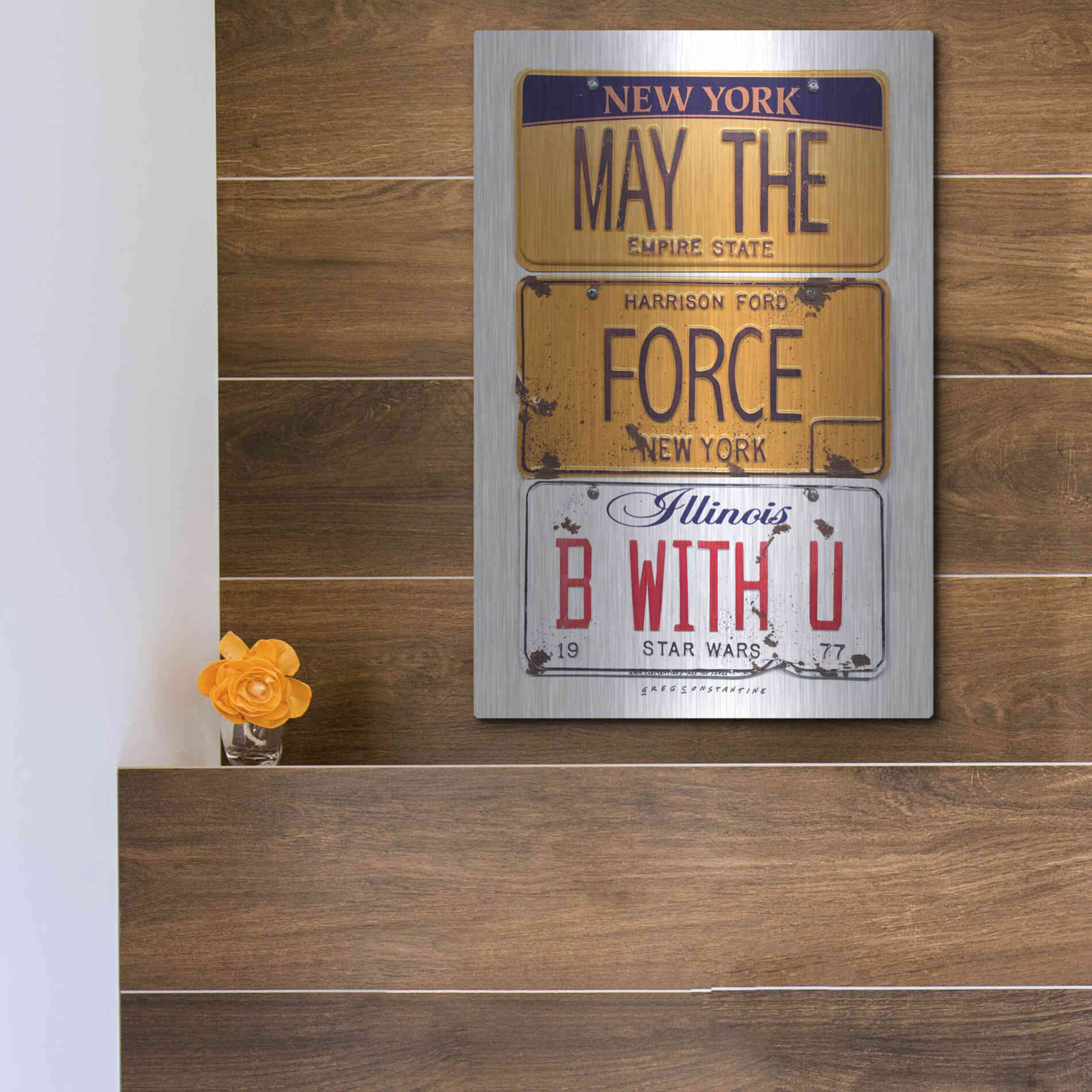Luxe Metal Art 'Ford May The Force' by Gregory Constantine, Metal Wall Art,12x16